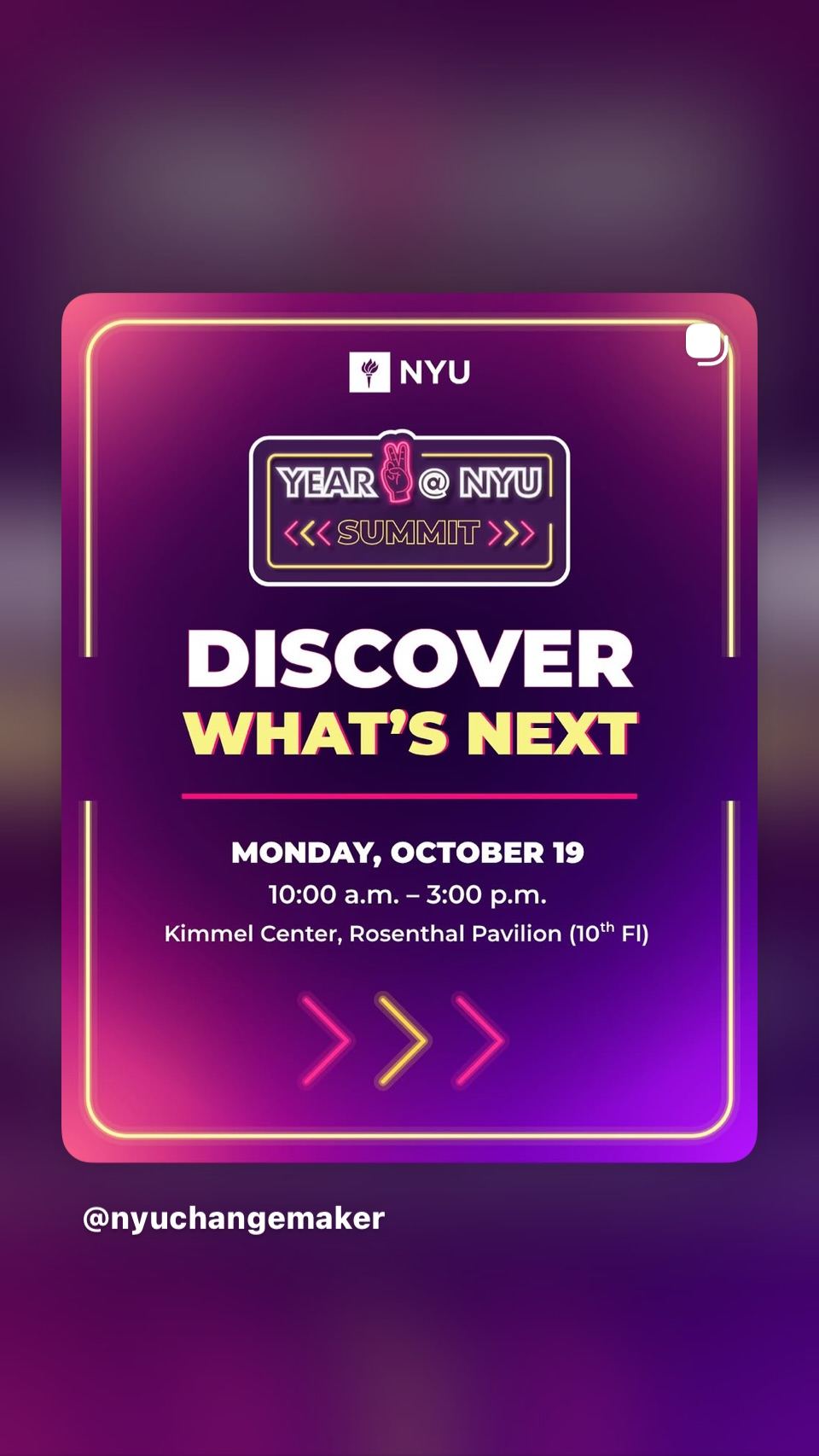 YEAR @ NYU SUMMIT: DISCOVER WHAT'S NEXT