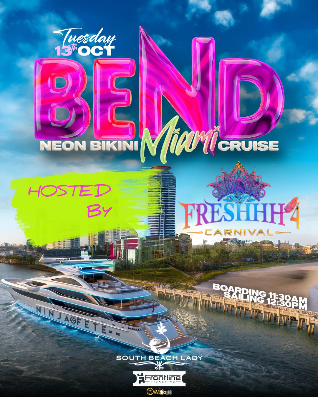 Bend Miami Neon Bikini Cruise — flyer 3