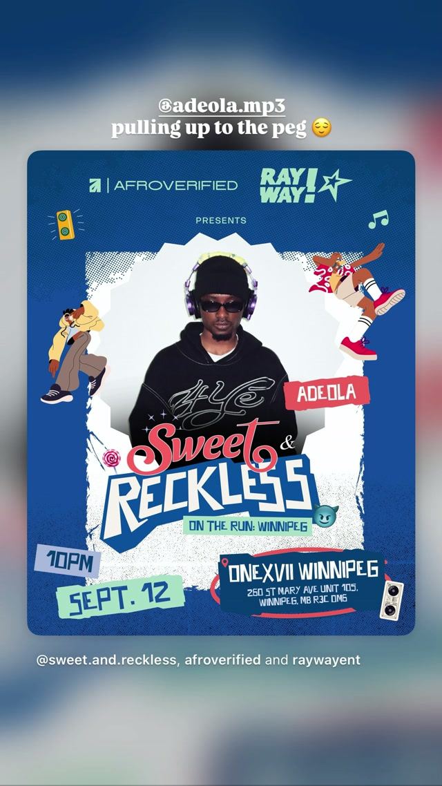 Sweet & Reckless, Sat, Sep 12, Onexvii Winnipeg, Downtown