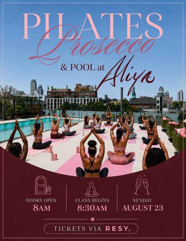 Pilates, Prosecco & Pool, Sun, Aug 23, Aliya, Brooklyn