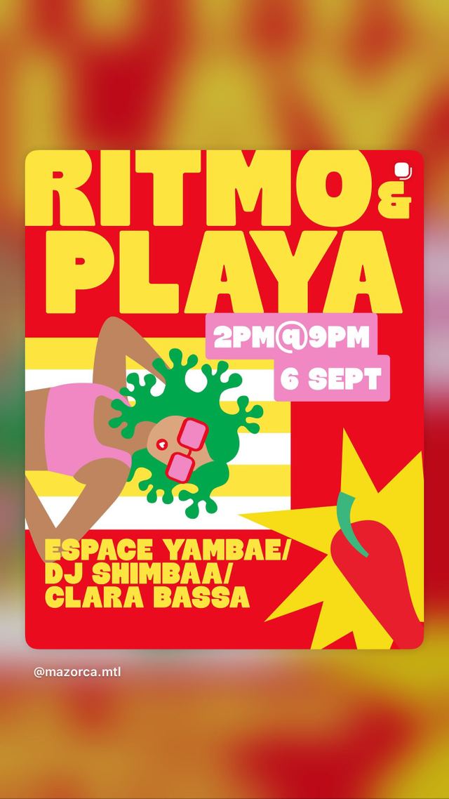 RITMO & PLAYA, Sun, Sep 6, Espace Yambae