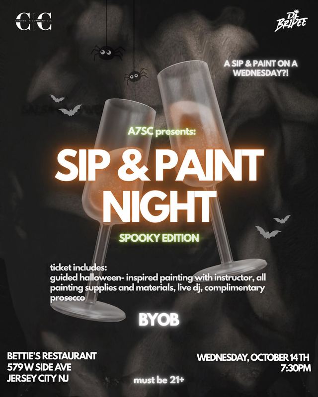 Sip & Paint Night Spooky Edition, Wed, Oct 14, Bettie's Restaurant, West Side