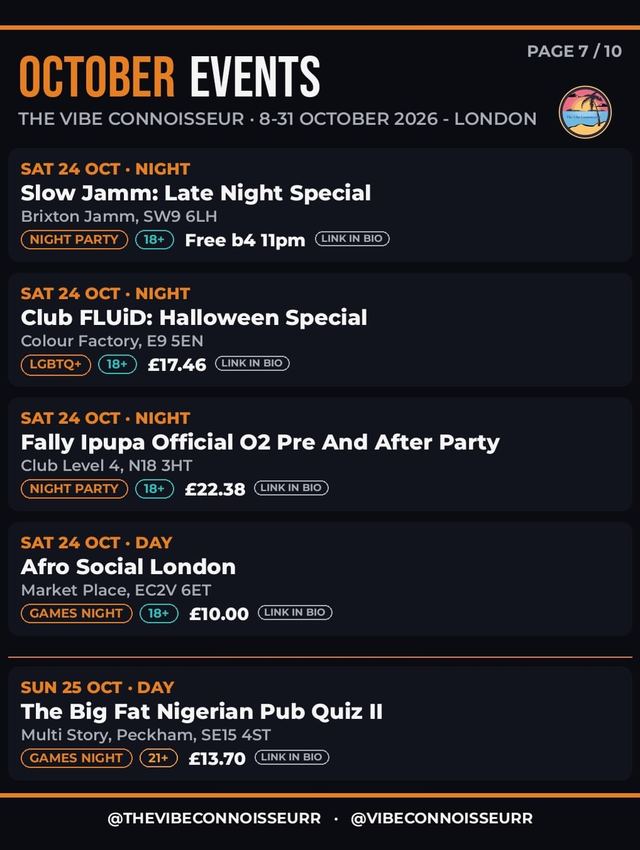 The Big Fat Nigerian Pub Quiz II, Sun, Oct 25, Multi Story, Peckham