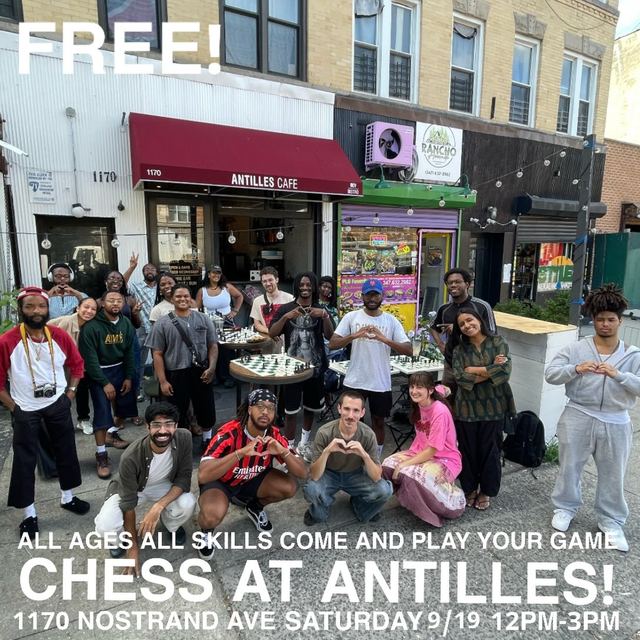 Chess at ANTILLES!, Thu, Sep 24, Antilles Cafe, Flatbush