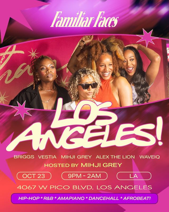 Familiar Faces Los Angeles, Fri, Oct 23, Catch One, Downtown
