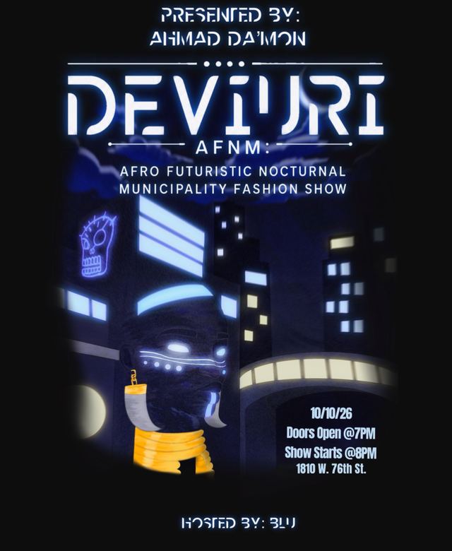 DEVIURI: AFNM: Afro-Futuristic Nocturnal Municipality Fashion Show, Sat, Oct 10, Sister Dreamer Sculpture Park, Manchester Square