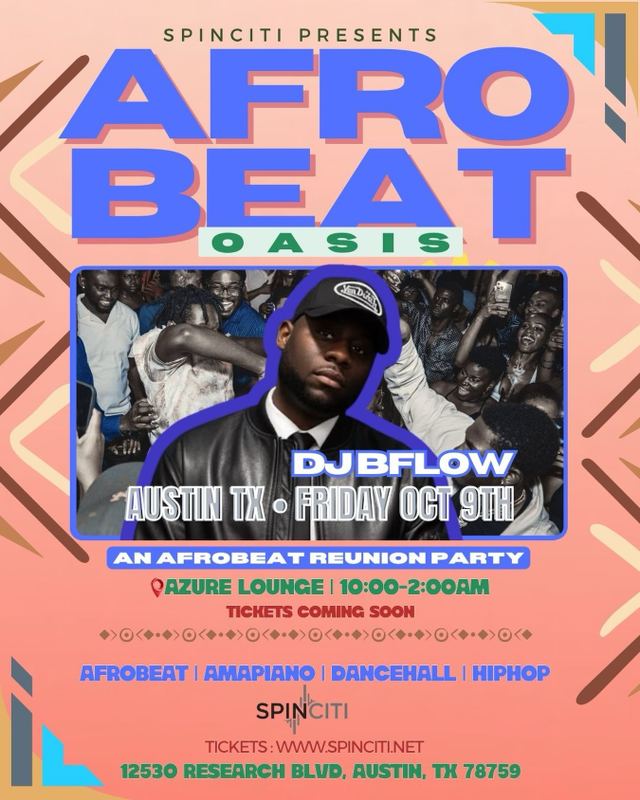 Afrobeat Oasis, Fri, Oct 9, Azure Lounge, Twin Rock At Oak Knoll