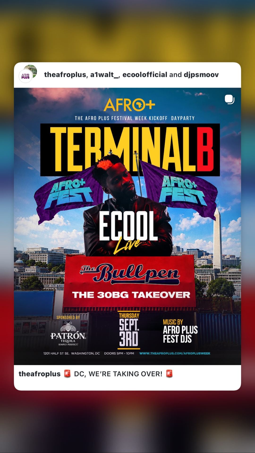 AFRO+ TERMINAL B: ECOOL Live - The 30BG Takeover