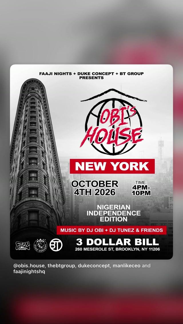 Obi's House, Sun, Oct 4, NYC