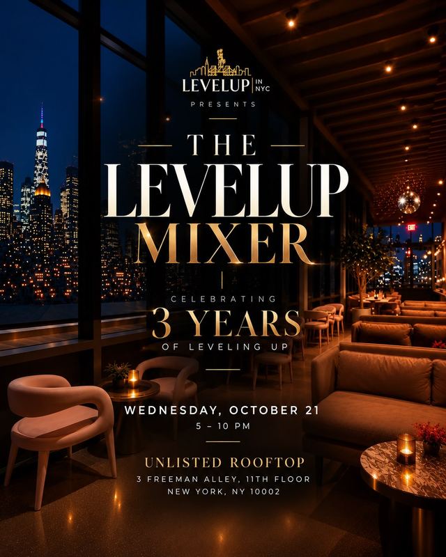 The Levelup Mixer, Wed, Oct 21, Unlisted Rooftop, Lower East Side
