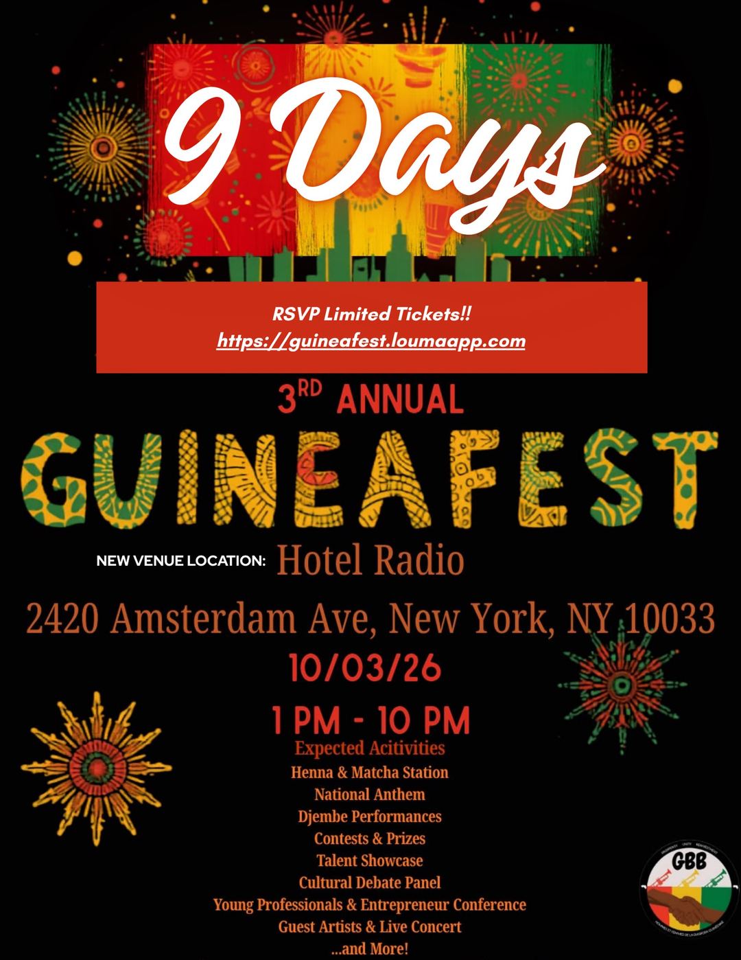 3rd Annual Guineafest NYC — flyer 2