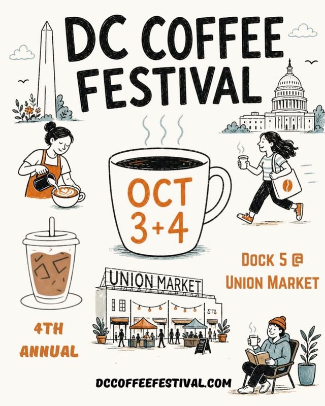 DC Coffee Festival, Sat, Oct 3 – Sun, Oct 4, Dock 5 @ Union Market, NoMa