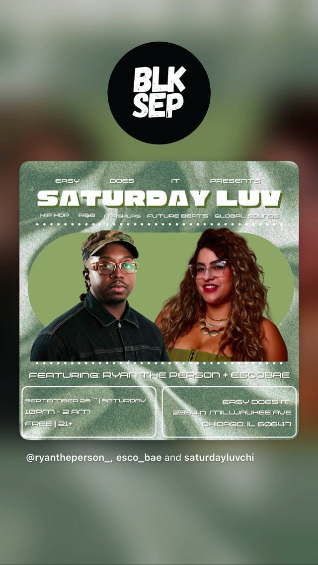 SATURDAY LUV, Sat, Sep 26, Easy Does It