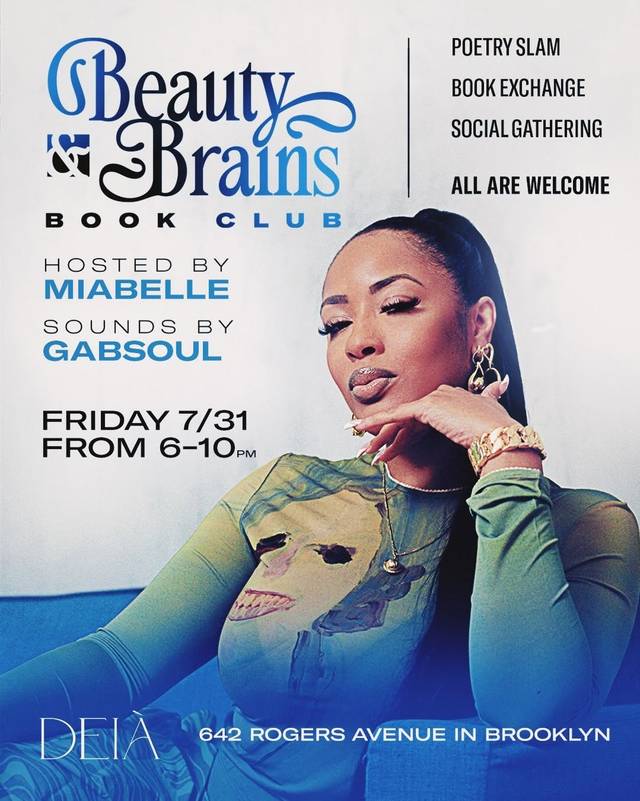Beauty & Brains Book Club, Fri, Jul 31, Deia, Prospect Lefferts Gardens