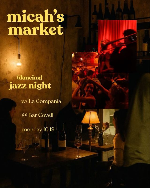 Micah's Market: Jazz Night, Mon, Oct 19, Bar Covell