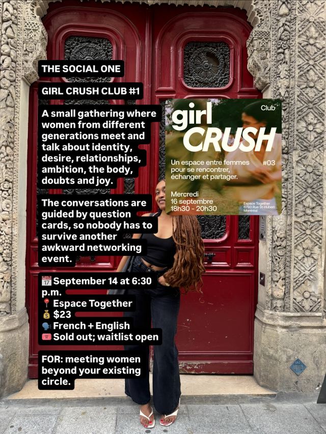 Girl Crush Club #1, Mon, Sep 14, Espace Together, Rosemont-La Petite-Patrie