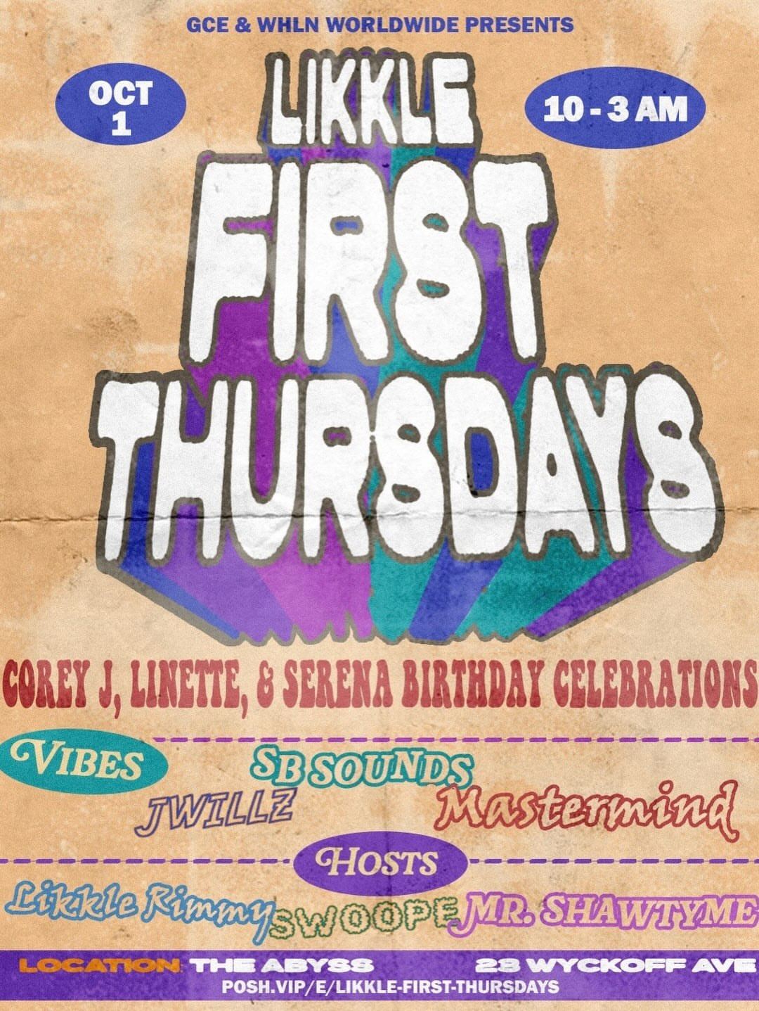 Likkle First Thursdays — flyer 3