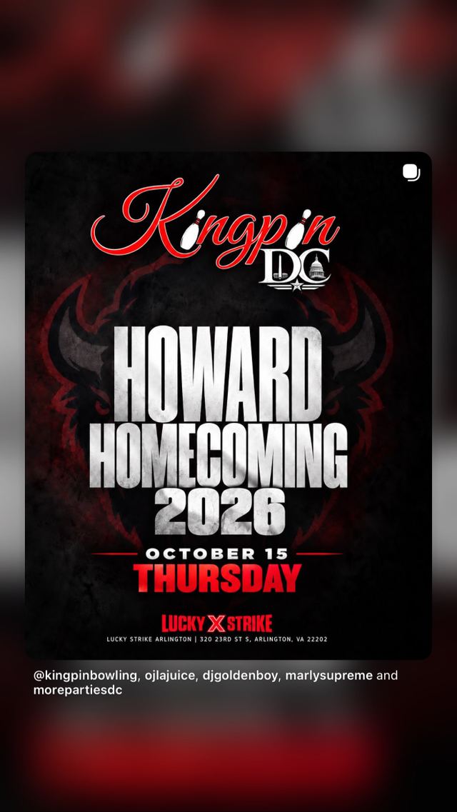 Kingpin DC Howard Homecoming 2026, Thu, Oct 15, Lucky Strike Arlington, Crystal City