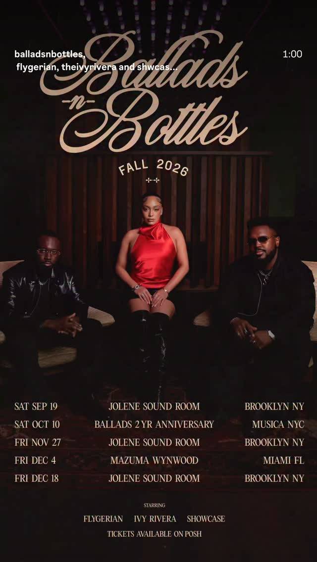 Ballads 2yr Anniversary, Sat, Oct 10, Musica, Manhattan, Manhattan