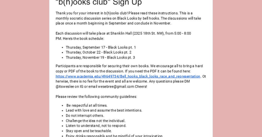 b(h)ooks club