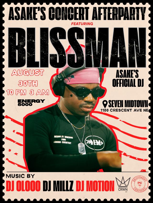 Asake’s Concert Afterparty, Sun, Aug 30, SEVEN MIDTOWN, Midtown Atlanta
