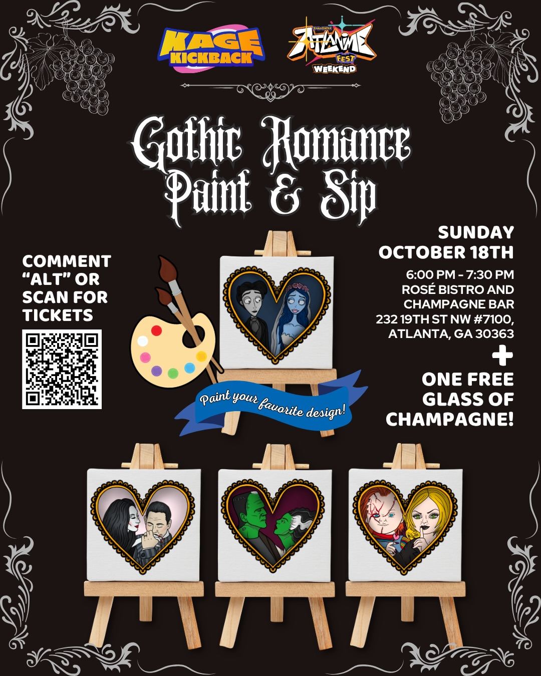 Gothic Romance Paint & Sip