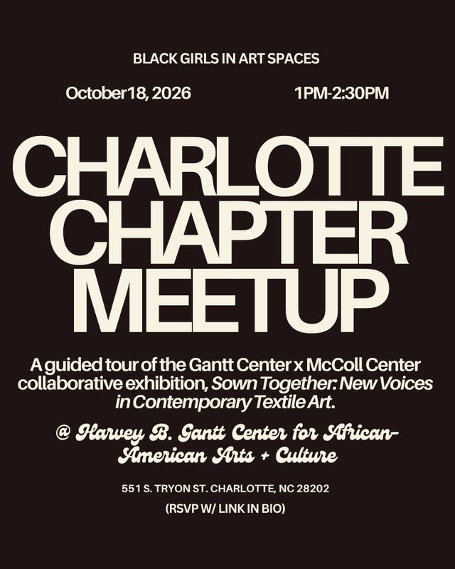 CHARLOTTE CHAPTER MEETUP, Sun, Oct 18, Harvey B. Gantt Center, Charlotte center city