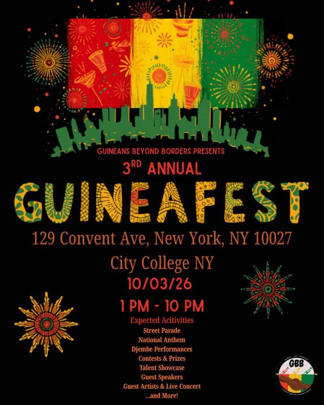 3rd Annual Guineafest, Sat, Oct 3, City College of New York, Harlem
