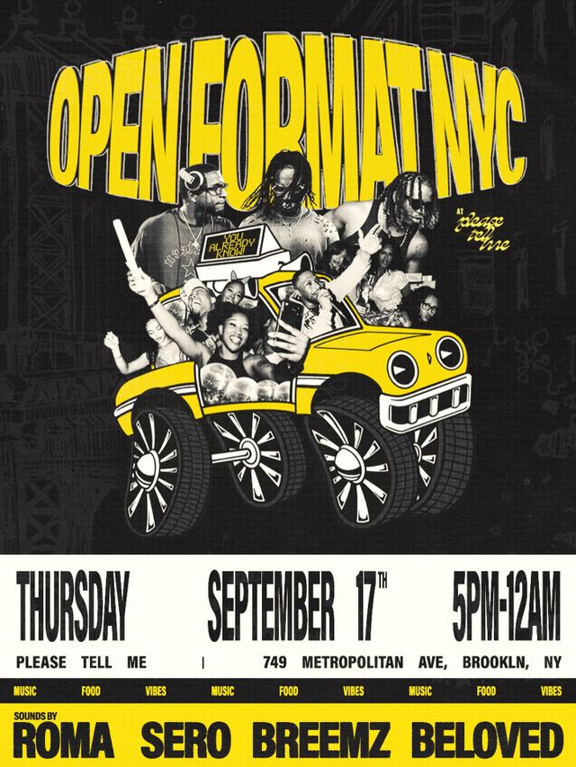 Open Format NYC, Thu, Sep 17, Please Tell Me, Williamsburg