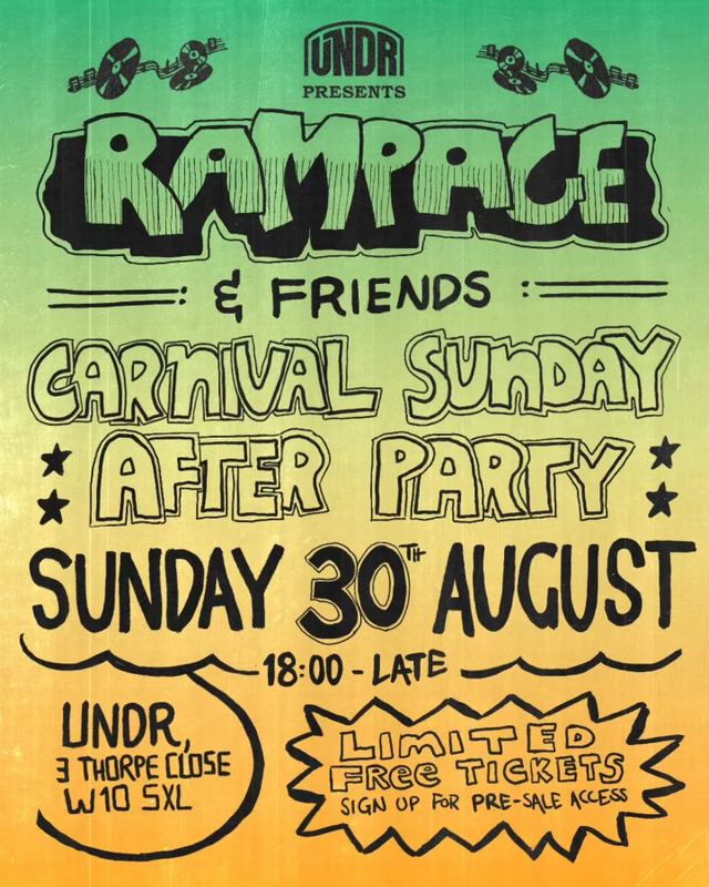 Rampage & Friends Carnival Sunday After Party, Sun, Aug 30, UNDR