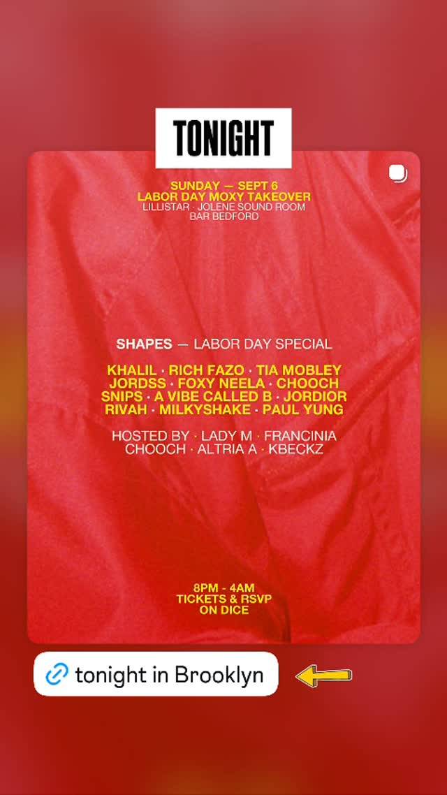 Labor Day Moxy Takeover, Sun, Sep 6, Jolene Sound Room, Brooklyn