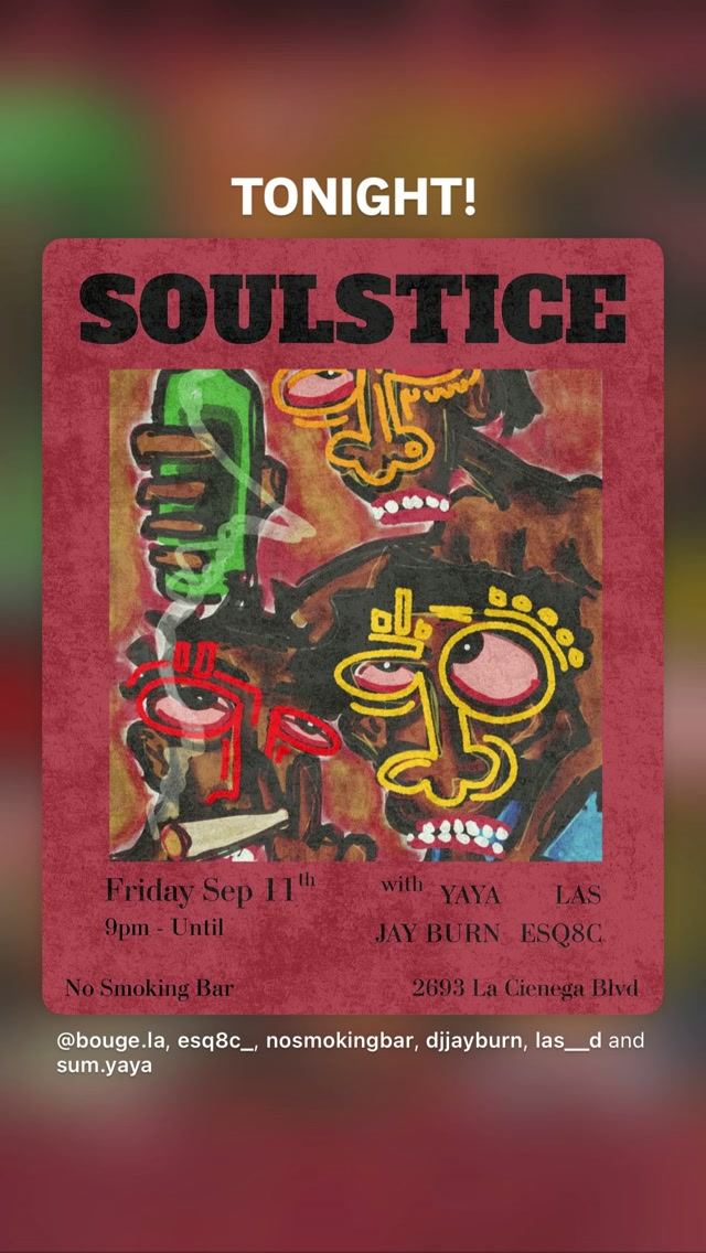 SOULSTICE, Fri, Sep 11, No Smoking Bar