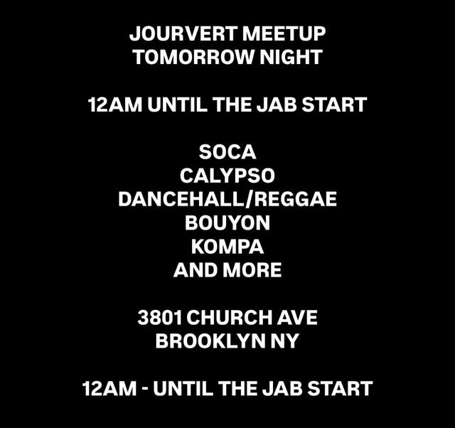 JOUVERT MEETUP, Sun, Sep 6 – Sun, Sep 6