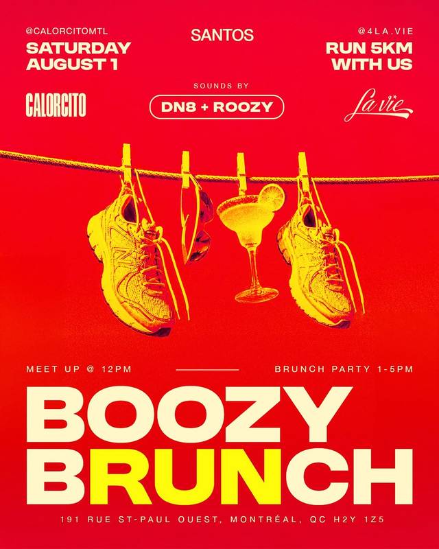 Boozy Brunch, Sat, Aug 1, Santos, Ville-Marie