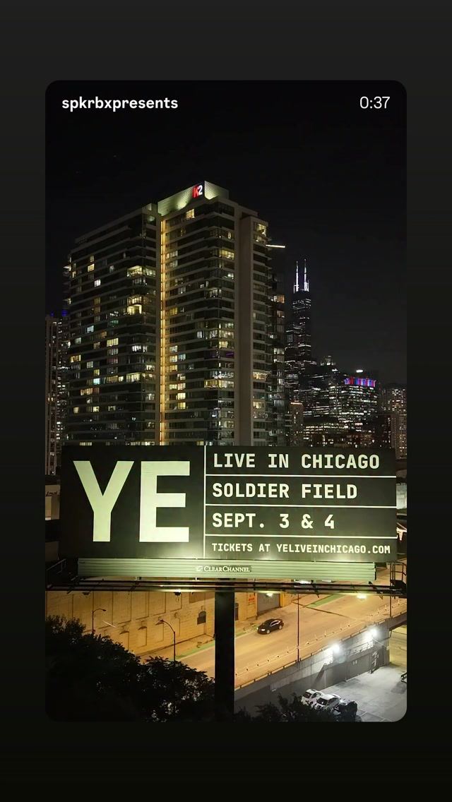 YE LIVE IN CHICAGO, Fri, Sep 4, Soldier Field, Museum Campus