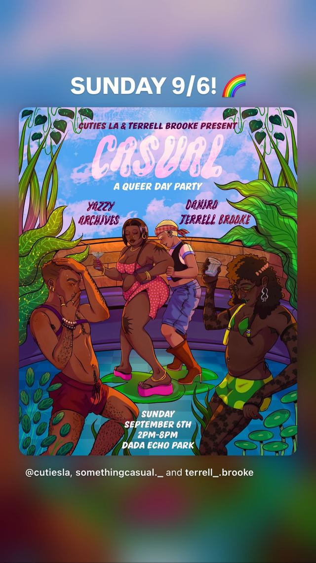 Casual: A Queer Day Party, Sun, Sep 6, Dada Echo Park