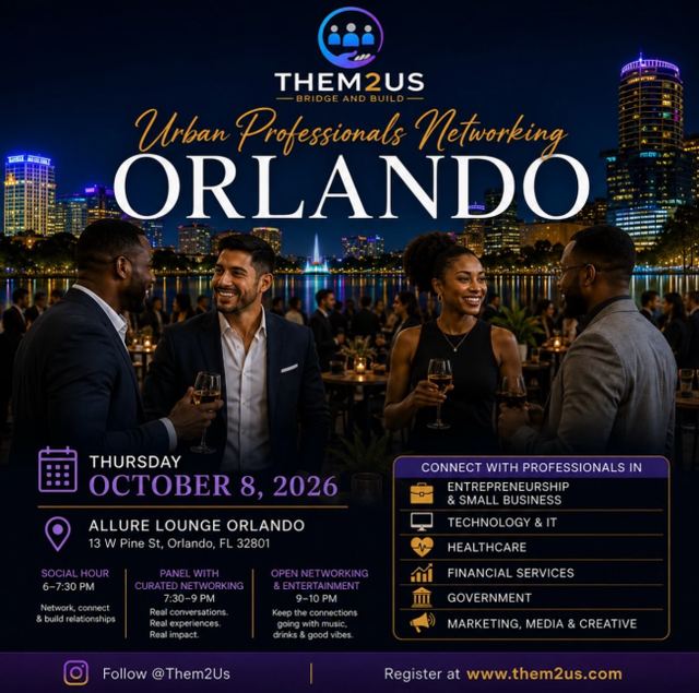 Urban Professionals Networking Orlando, Thu, Oct 8, Allure Lounge Orlando
