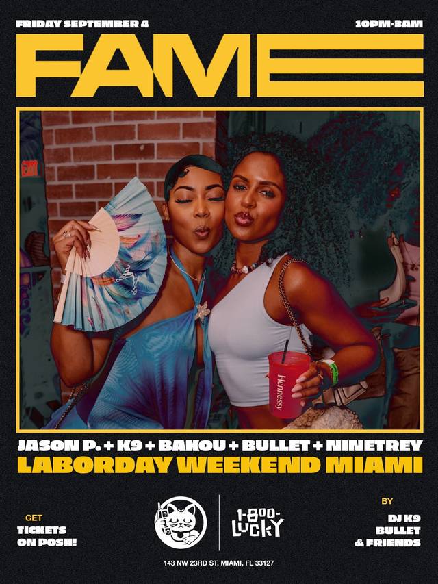 Fame, Fri, Sep 4, 1-800-LUCKY, Wynwood Art District