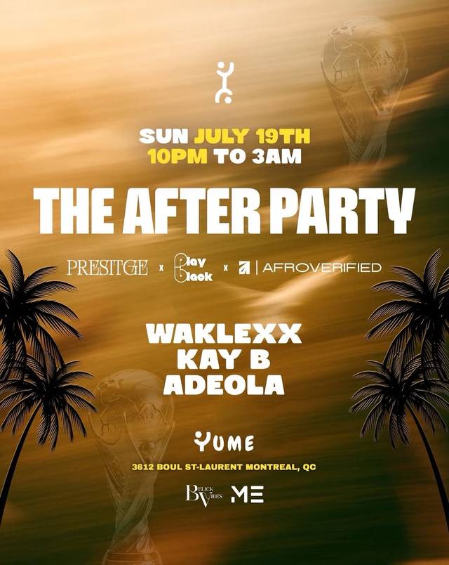 The After Party, Sun, Jul 19, Yume, Le Plateau-Mont-Royal