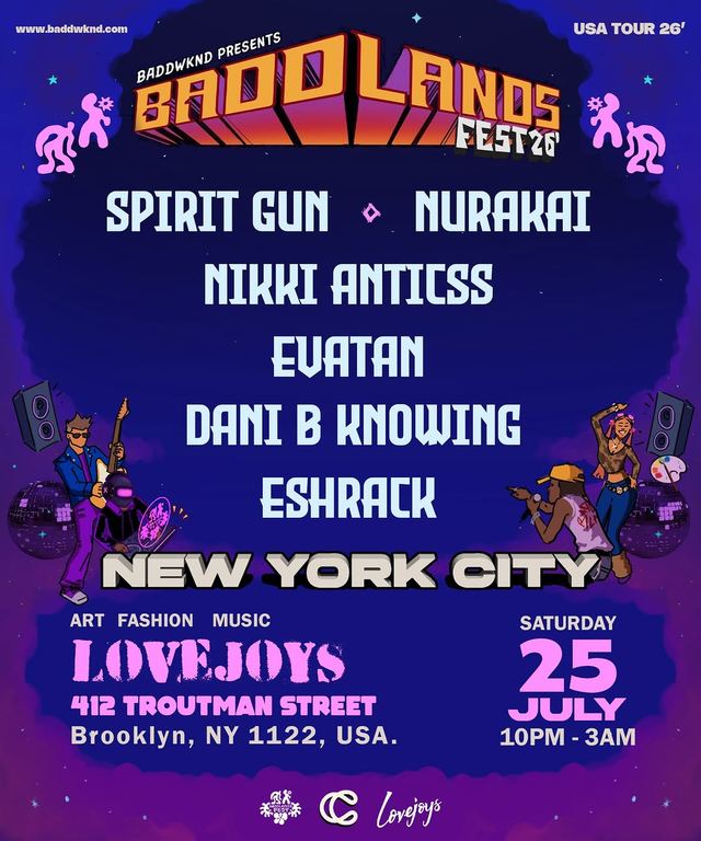Baddlands Fest 26, Sat, Jul 25, Lovejoys, Bushwick