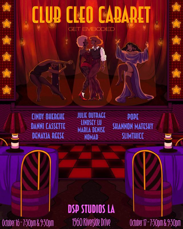 Club Cleo Cabaret, Fri, Oct 16, DSP Studios LA