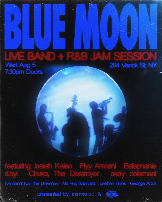 Blue Moon, Wed, Aug 5, Sob's, Greenwich Village