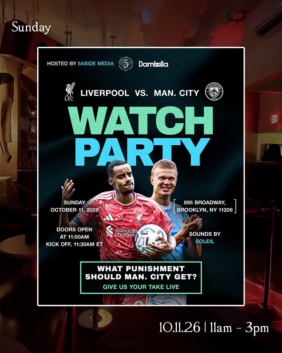 Liverpool vs Man City Watch Party