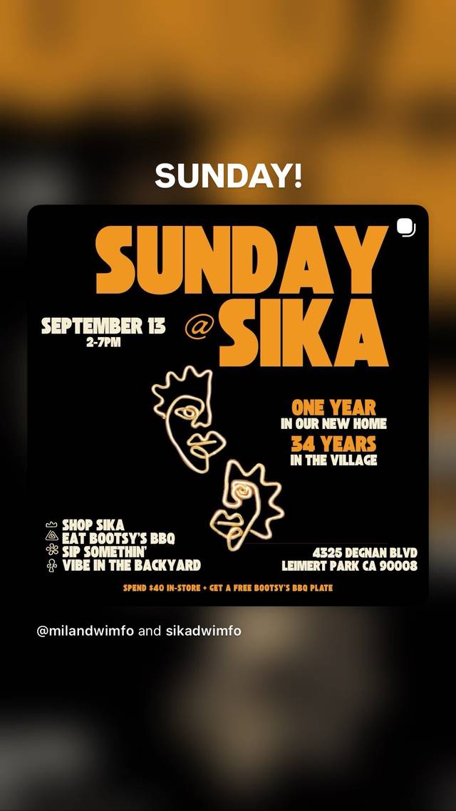 Sunday @ Sika, Sun, Sep 13, Sika, Leimert Park