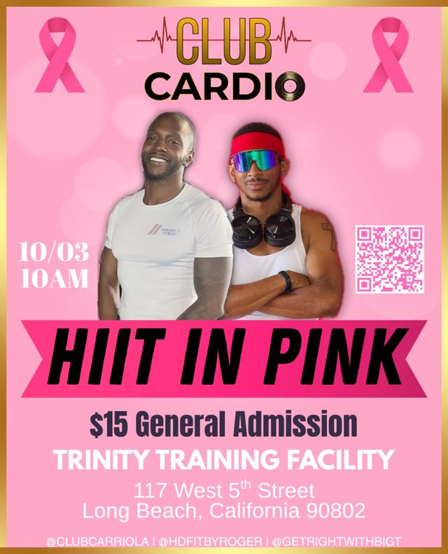 Club Cardio: HIIT In Pink, Sat, Oct 3, Trinity Training Facility, Downtown