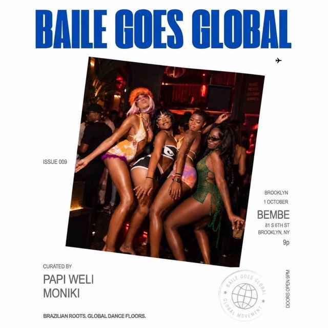 Baile Goes Global, Thu, Oct 1, Bembe, Williamsburg
