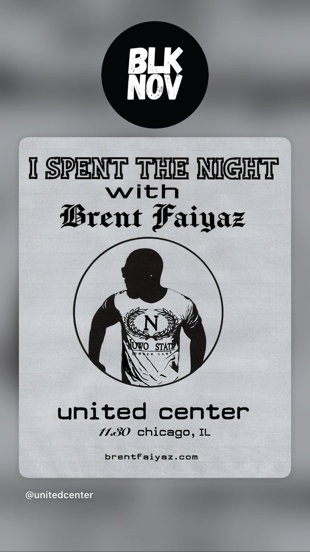 I Spent The Night with Brent Faiyaz, Mon, Nov 30, United Center