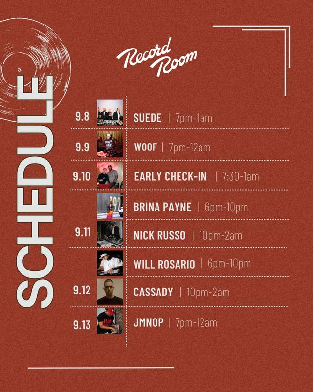 EARLY CHECK-IN, Thu, Sep 10, Record room, LIC, Queens