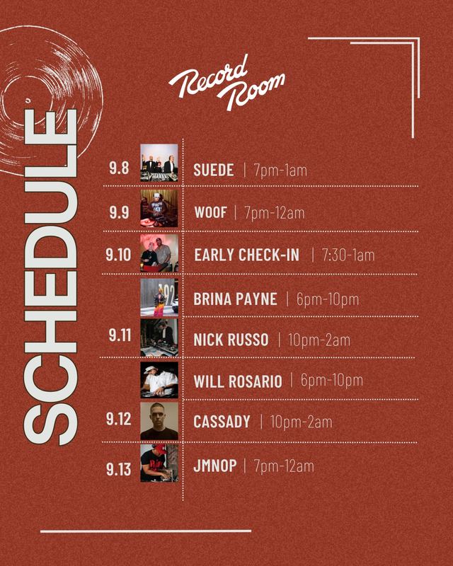 EARLY CHECK-IN, Thu, Sep 10, Record room, LIC, Queens