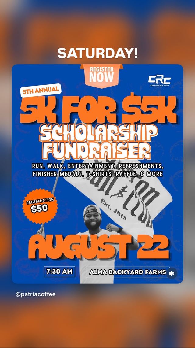 5K FOR $5K Scholarship Fundraiser, Sat, Aug 22, Alma Backyard Farms